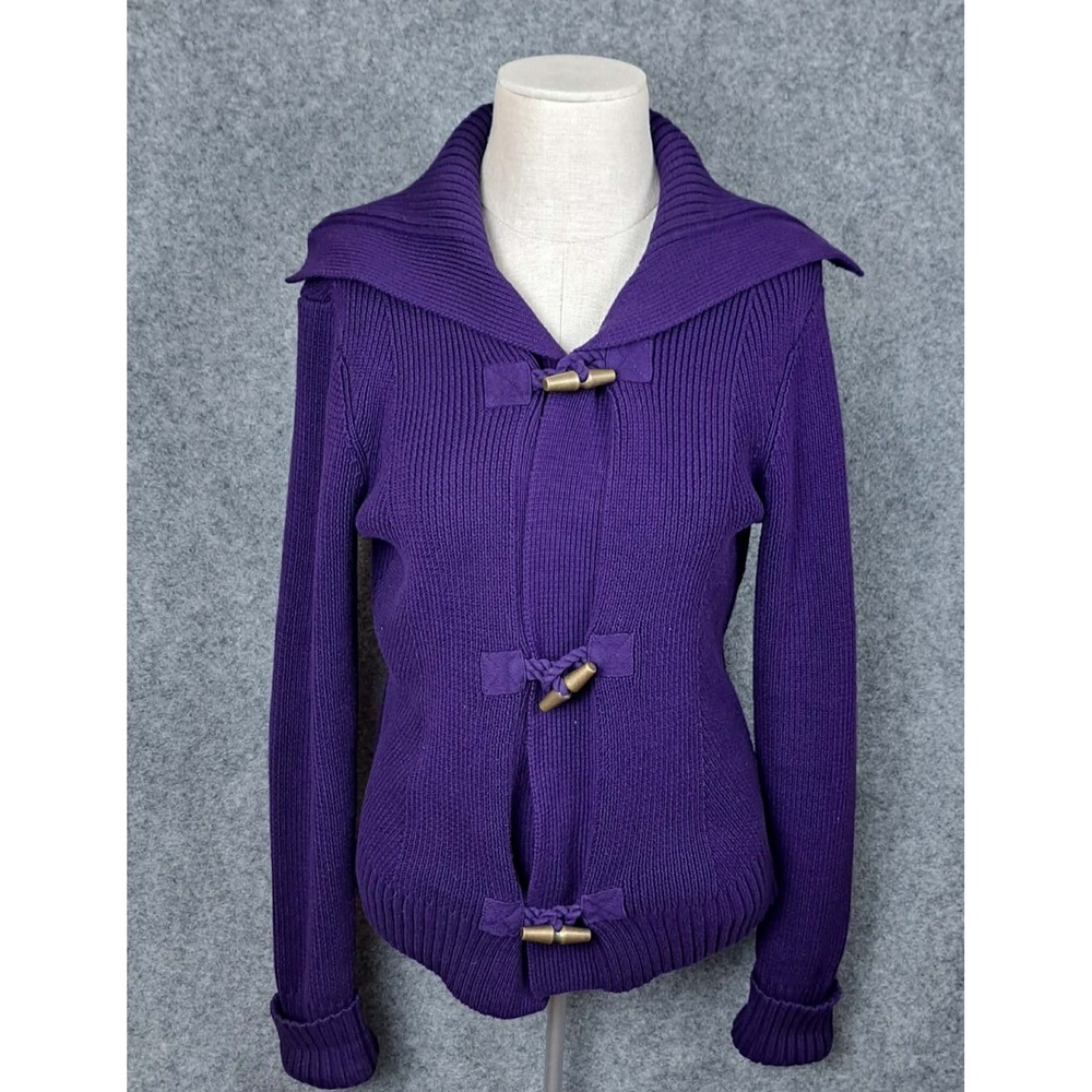 Lauren‎ Ralph Lauren Sweater Women S Cable Knit Shawl Cardigan Toggle Clasp